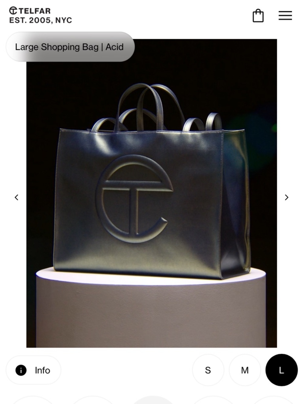 Telfar Large Acid Shopping Bag